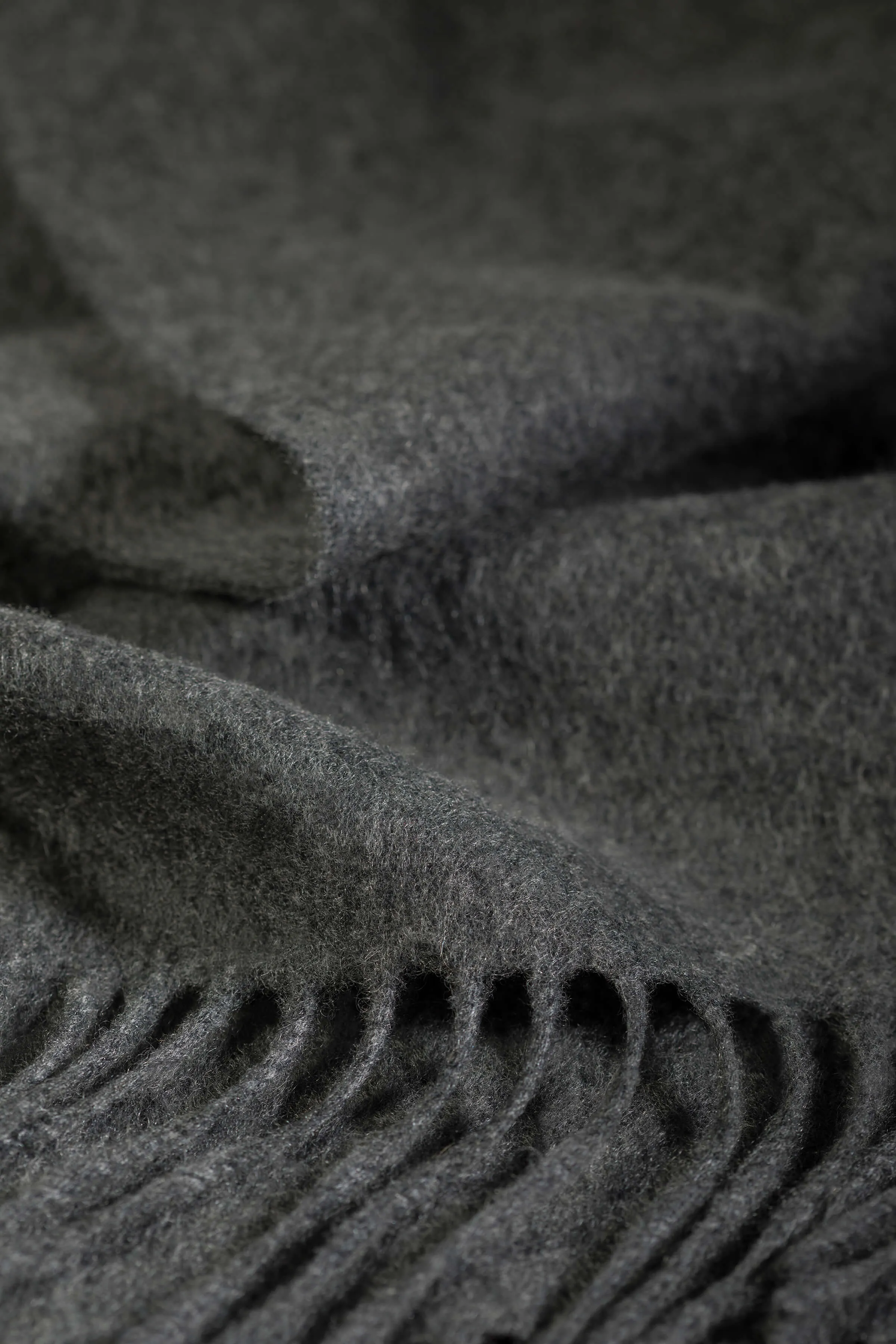 Mid Grey Cashmere Scarf