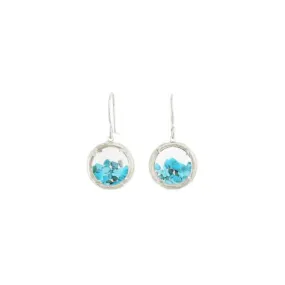 Mini Turquoise Shaker Silver Earrings