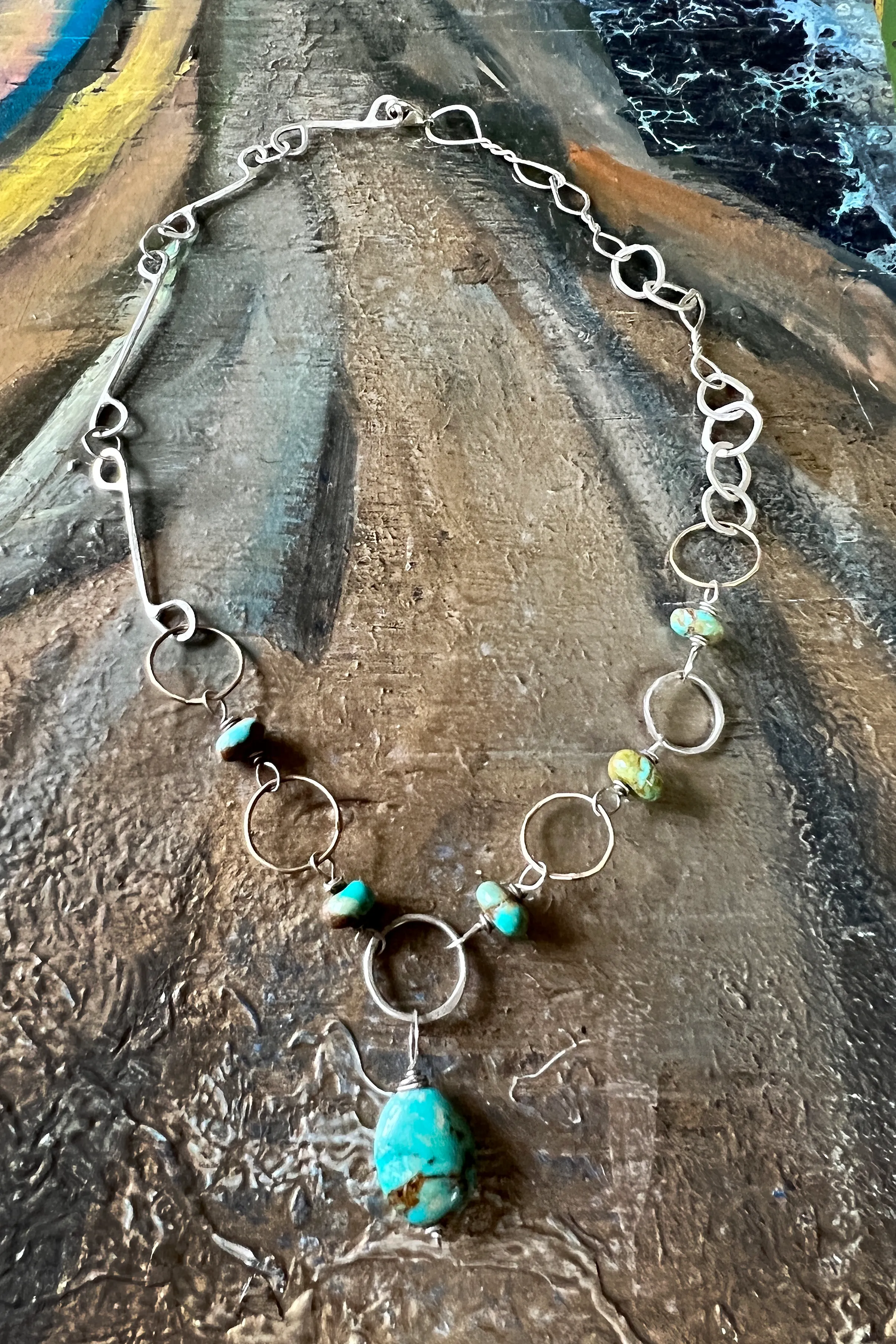 Mixed Media   Turquoise Necklace