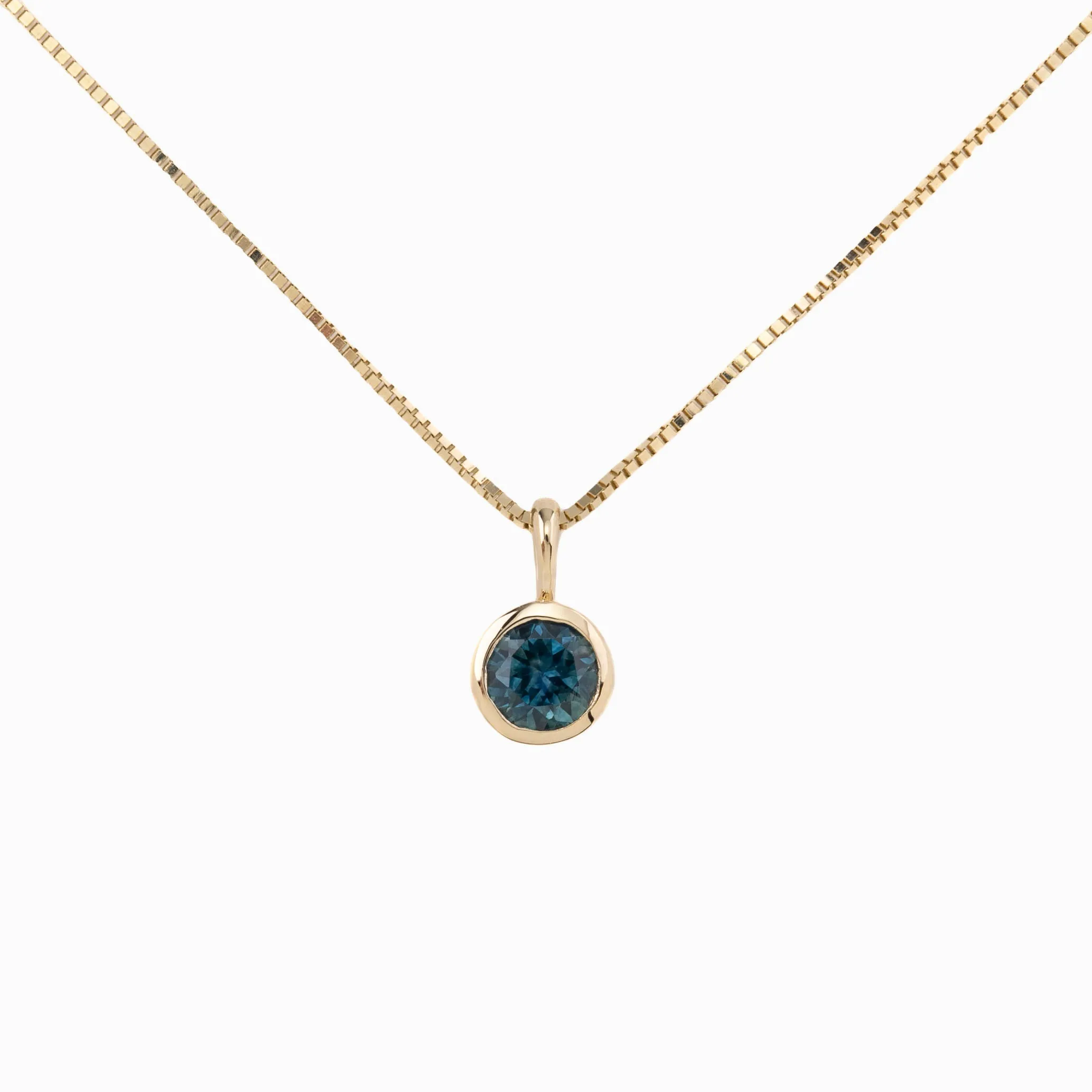 Montana Sapphire Patia Round Necklace