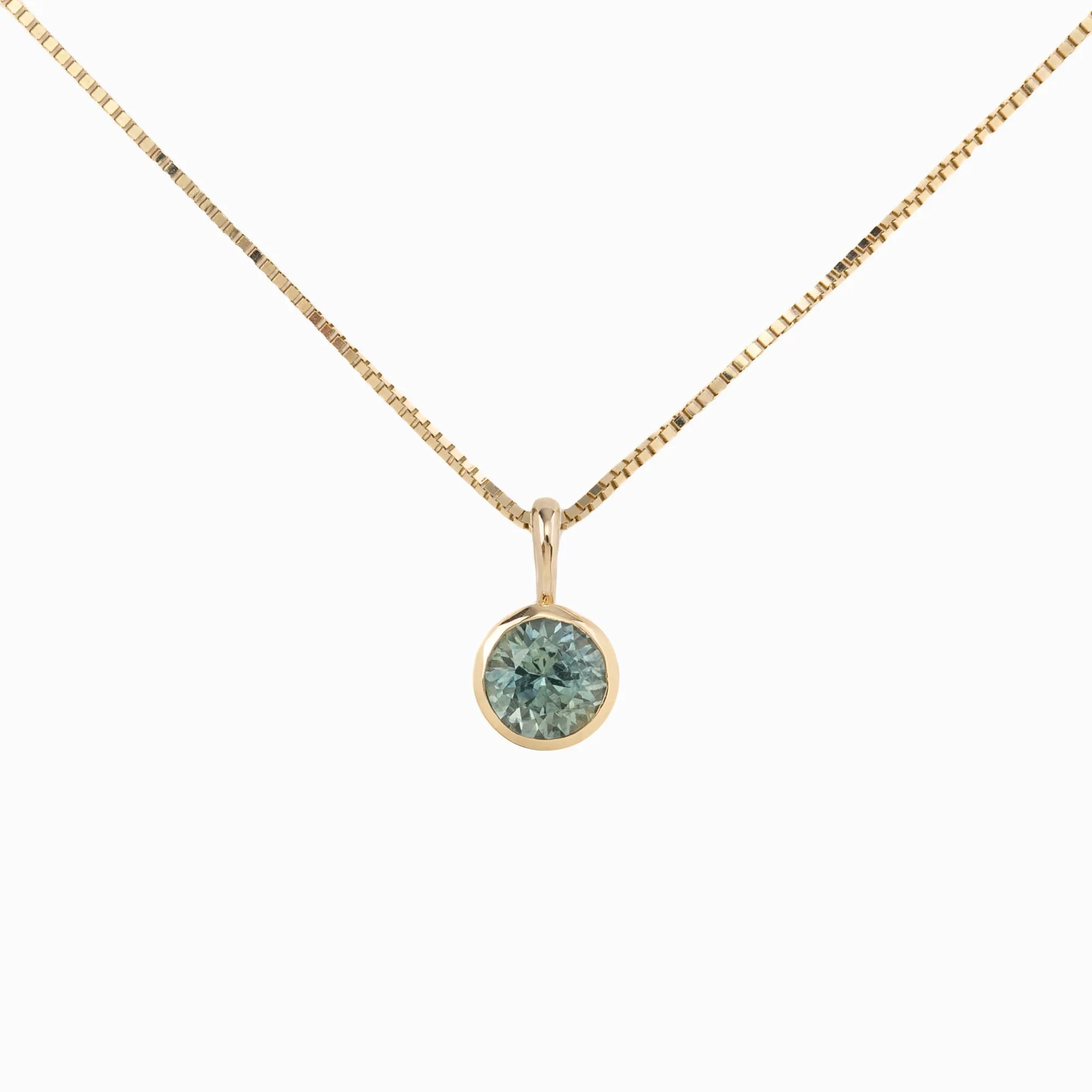 Montana Sapphire Patia Round Necklace