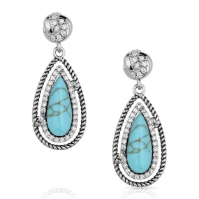 Montana Silversmiths Tied & True Turquoise Earrings