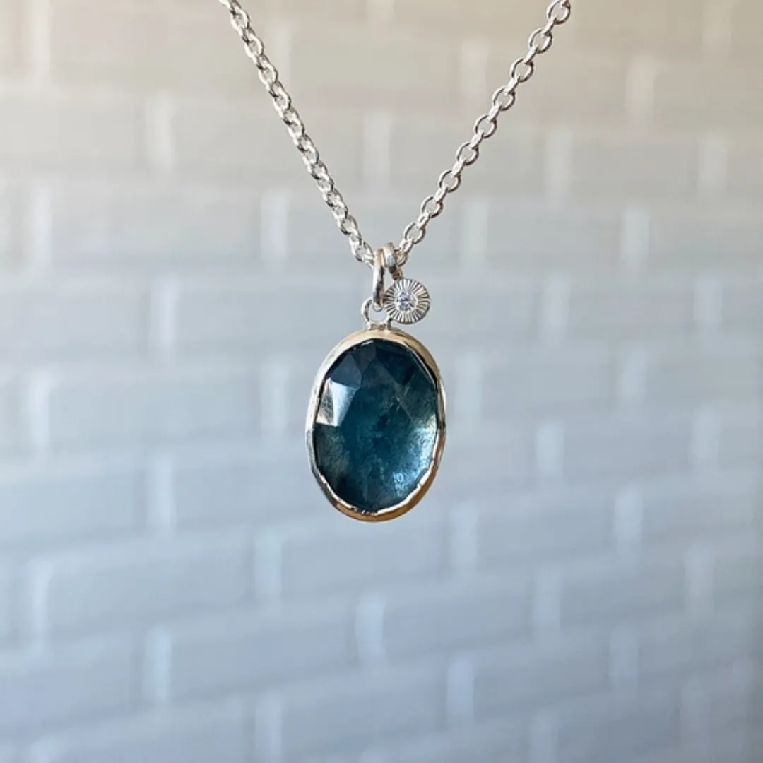 Moss Aquamarine Theia Necklace