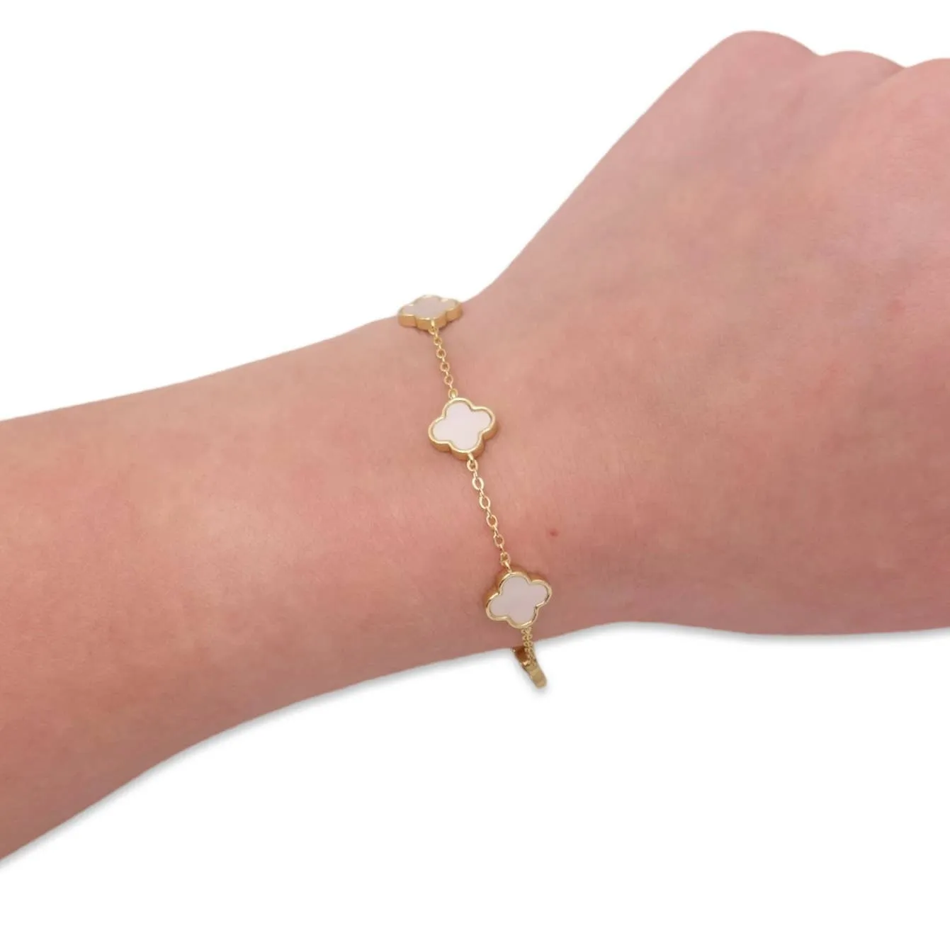 Mother of Pearl Clover Bracelet