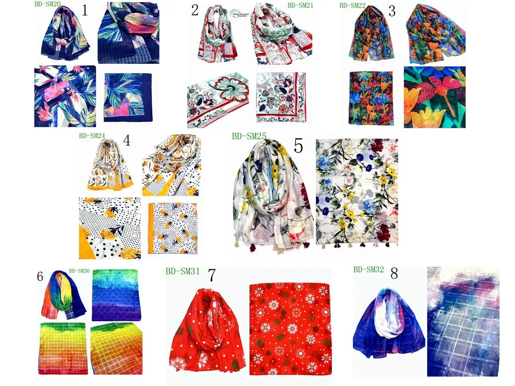 MYP043 Beach floral fashion printed scarf