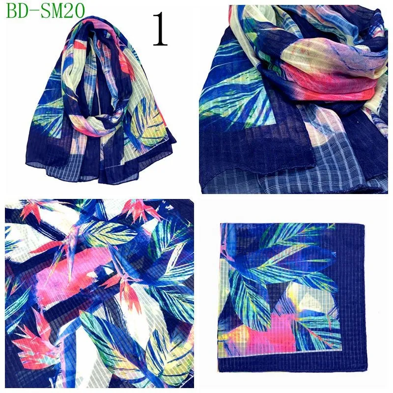 MYP043 Beach floral fashion printed scarf