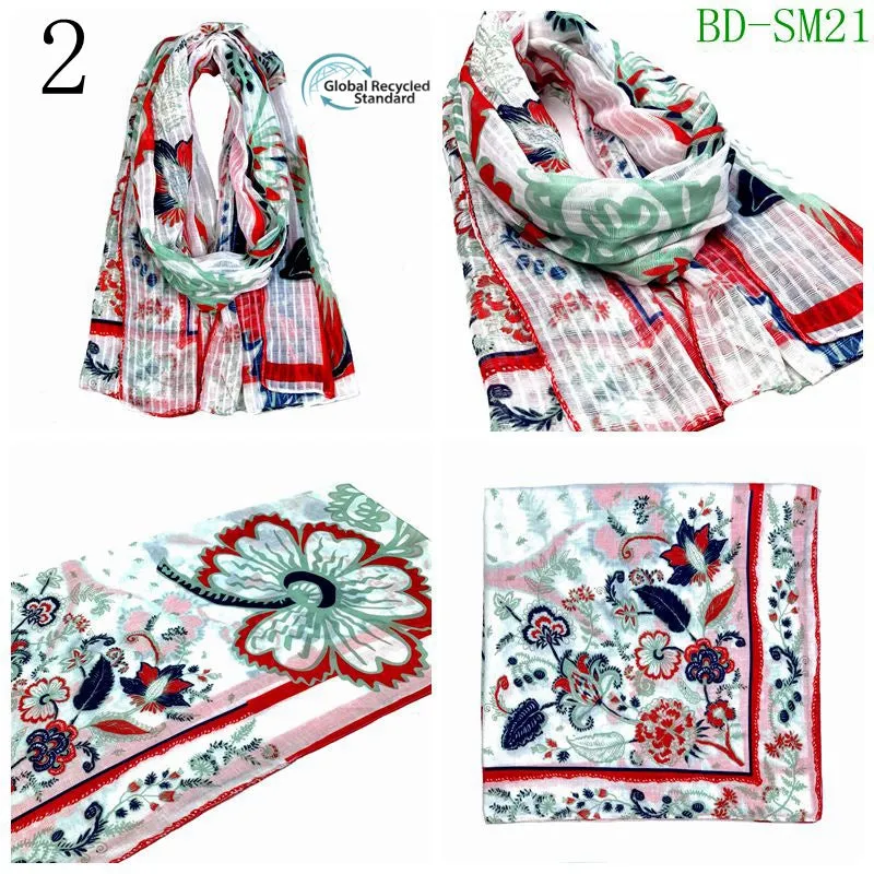 MYP043 Beach floral fashion printed scarf