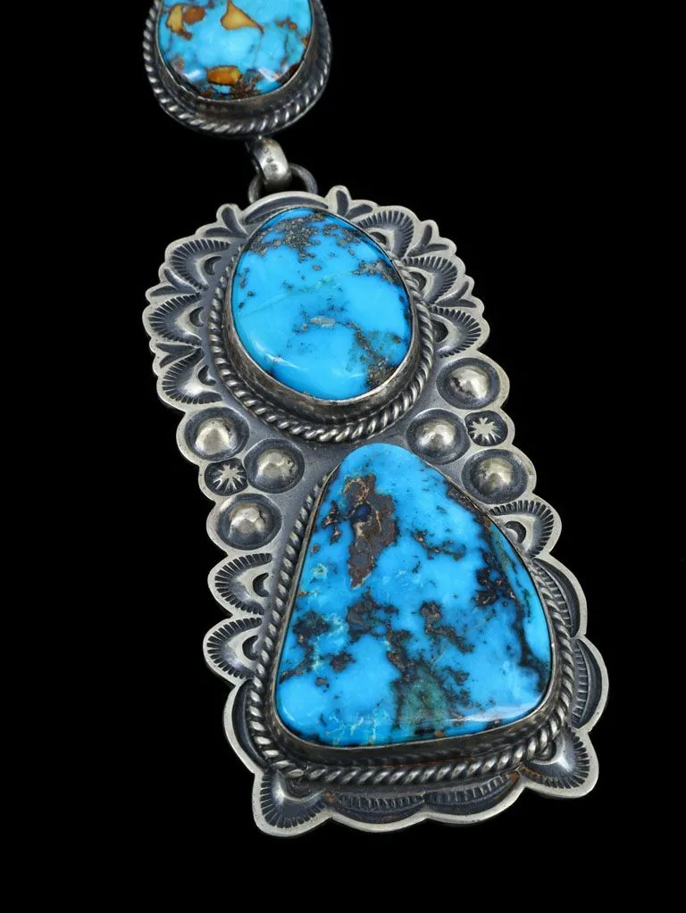 Native American Candelaria Turquoise Sterling Silver Pendant