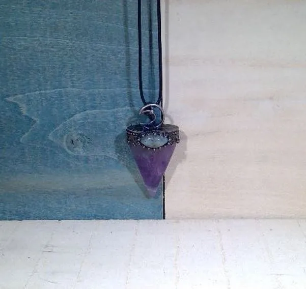 Necklace - Arrowhead Amethyst Labradorite