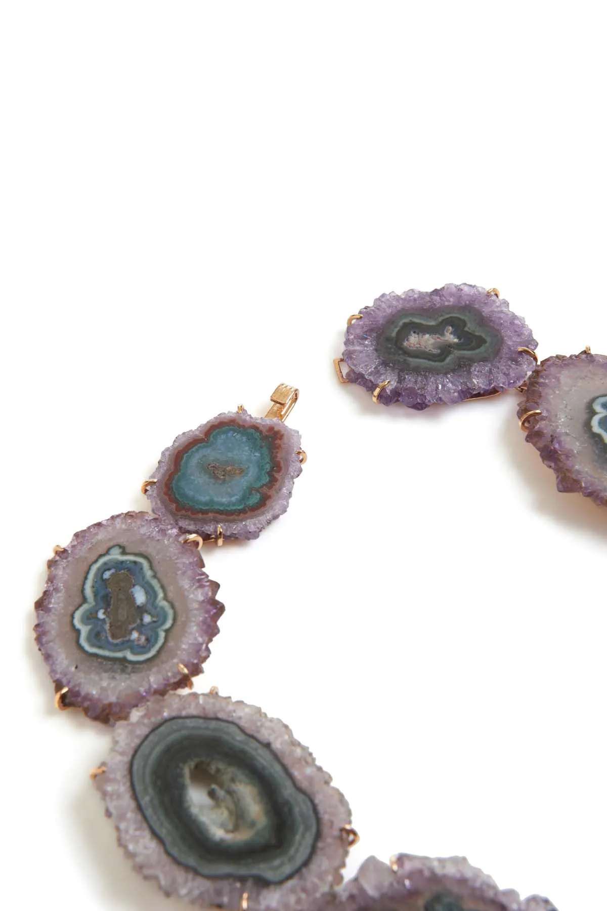 Necklace in Amethyst Stalactite