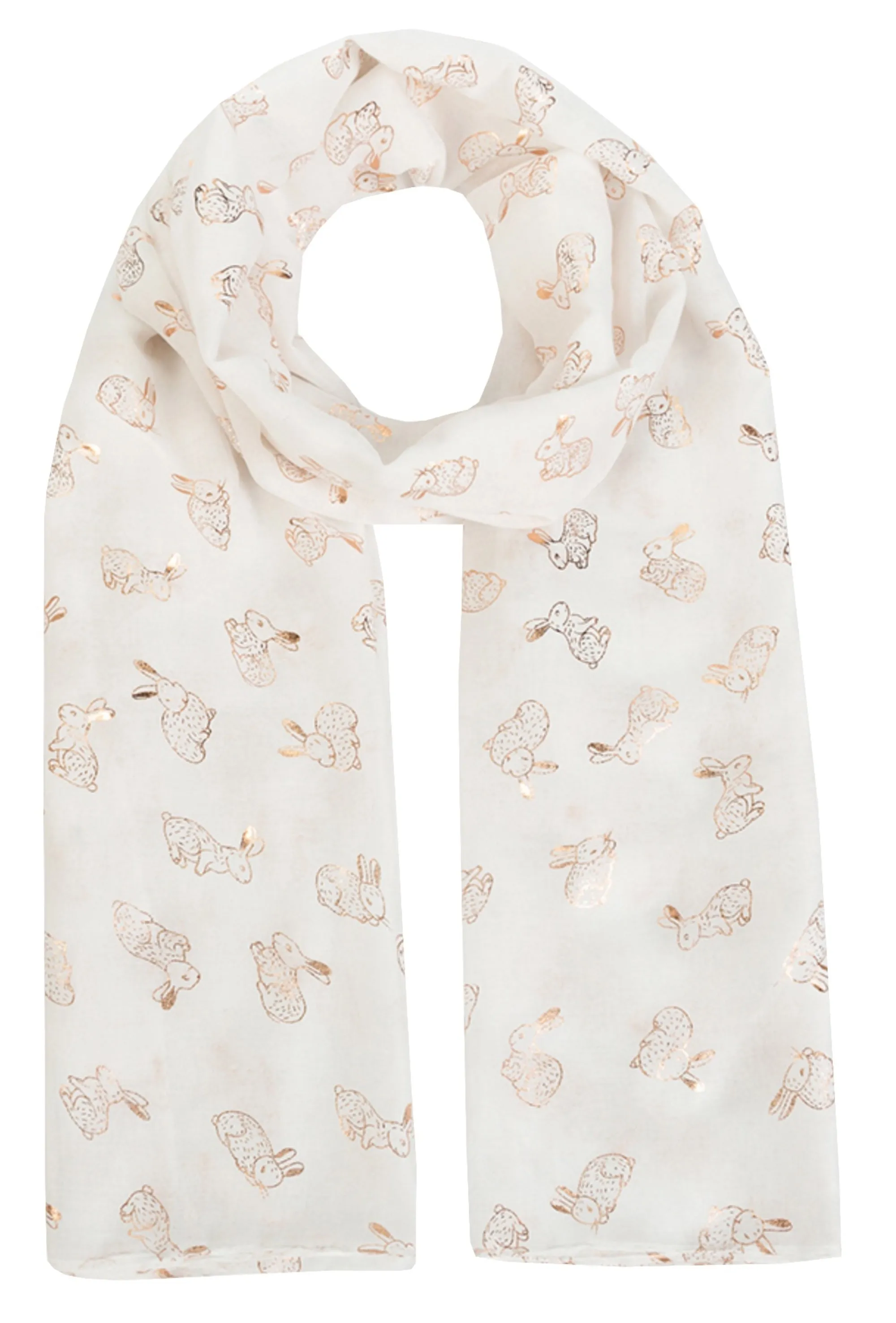 New Sparkling Bunny Rabbit Print Ladies Celebrity Style Scarves Maxi, Scarf, Wrap, Sarong, Shawls