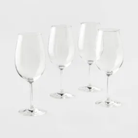 New - Threshold Signature Crystal All-Purpose 4PK Red Wine Glasses Big Oversize 21.4oz