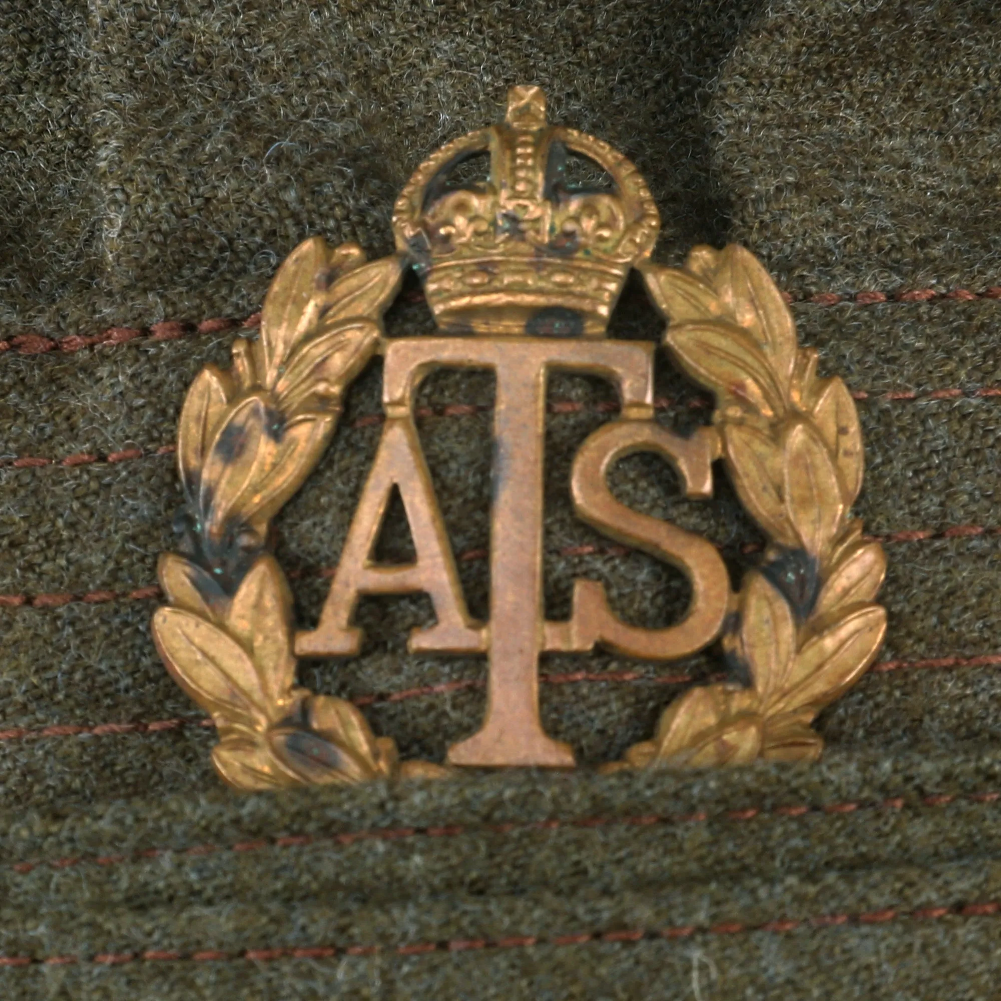 Original British WWII Auxiliary Territorial Service Women’s Uniform Jacket with Tie & Peaked Cap - Dated 1941