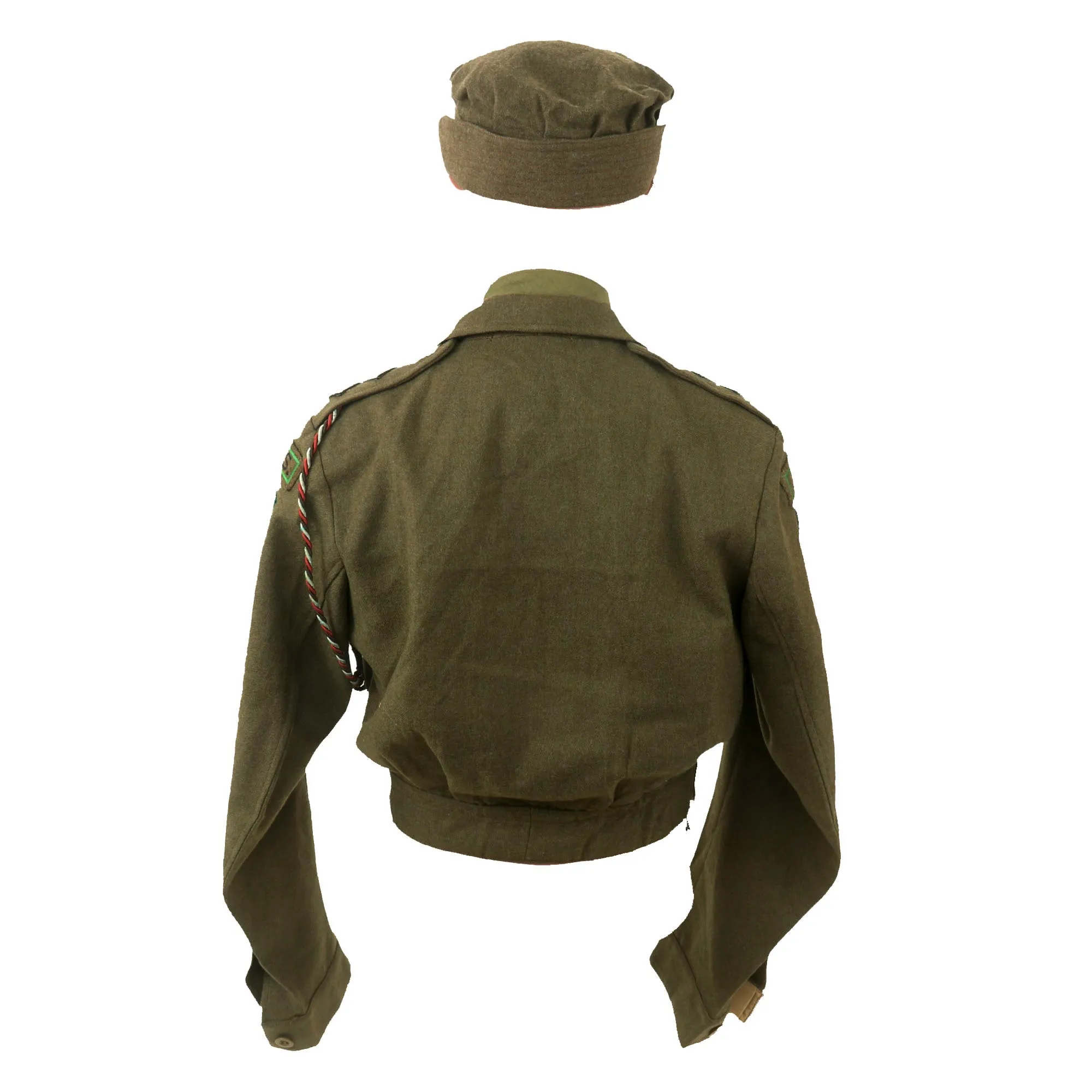 Original British WWII Auxiliary Territorial Service Women’s Uniform Jacket with Tie & Peaked Cap - Dated 1941