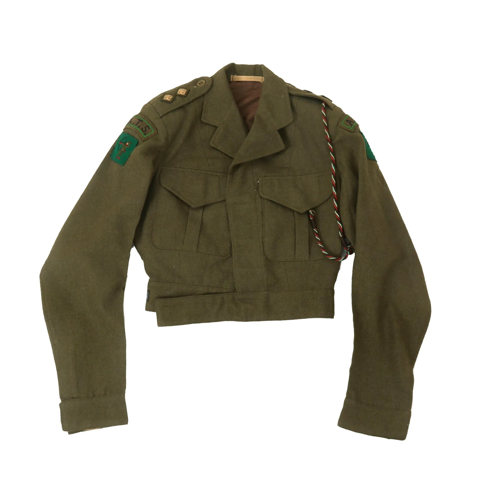 Original British WWII Auxiliary Territorial Service Women’s Uniform Jacket with Tie & Peaked Cap - Dated 1941