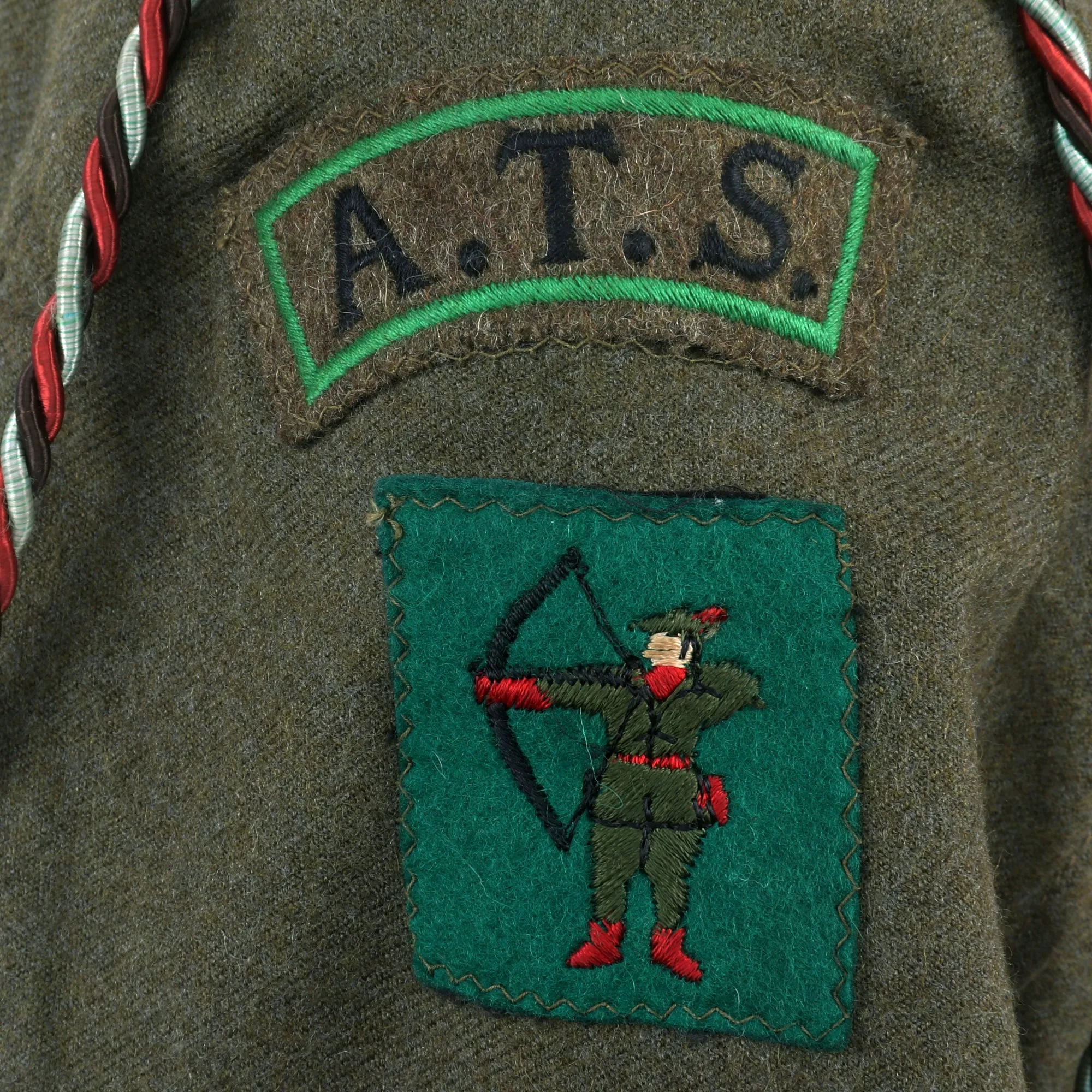 Original British WWII Auxiliary Territorial Service Women’s Uniform Jacket with Tie & Peaked Cap - Dated 1941