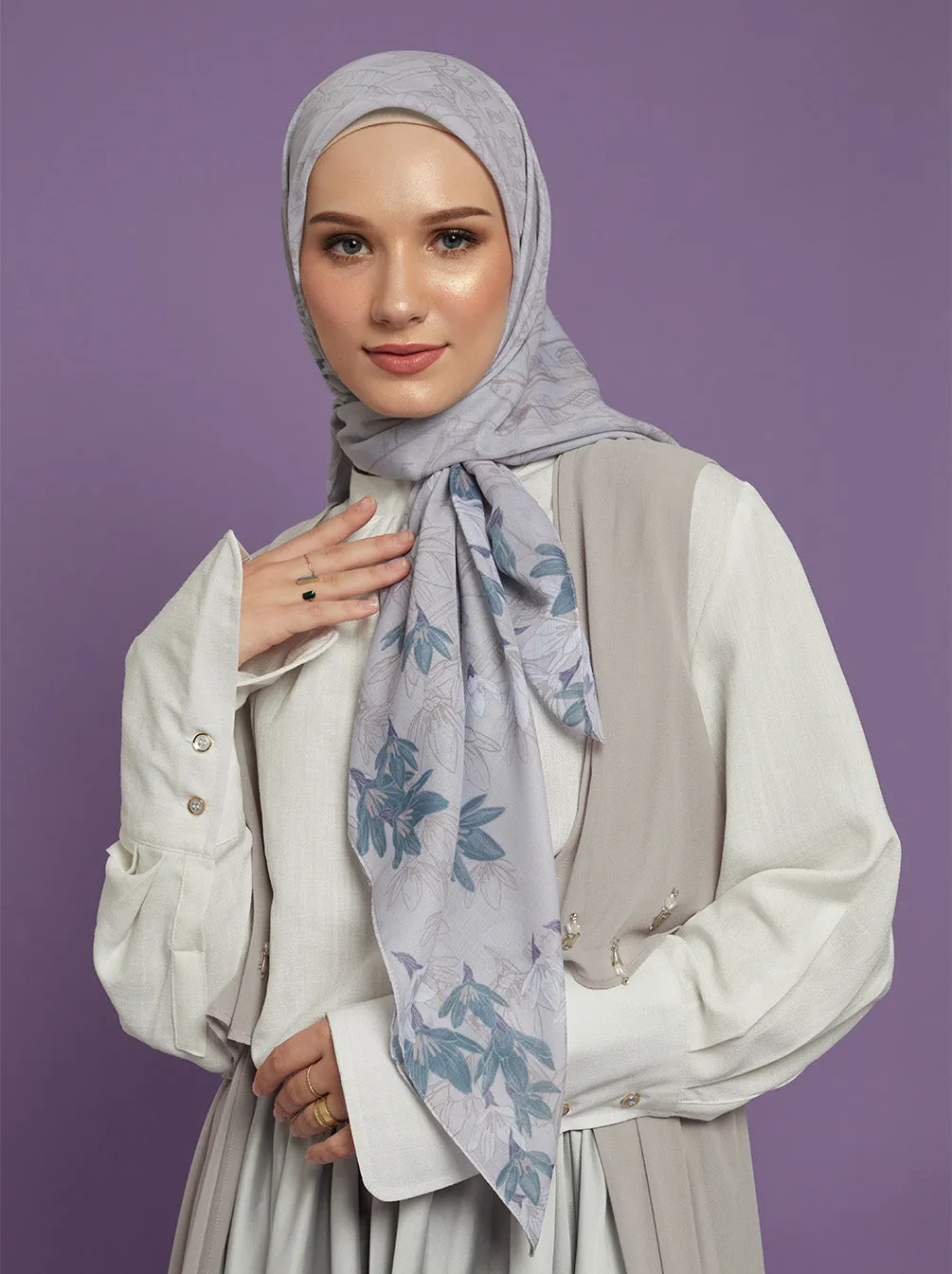 ORVA PARIS SIGNATURE SCARF PEARL