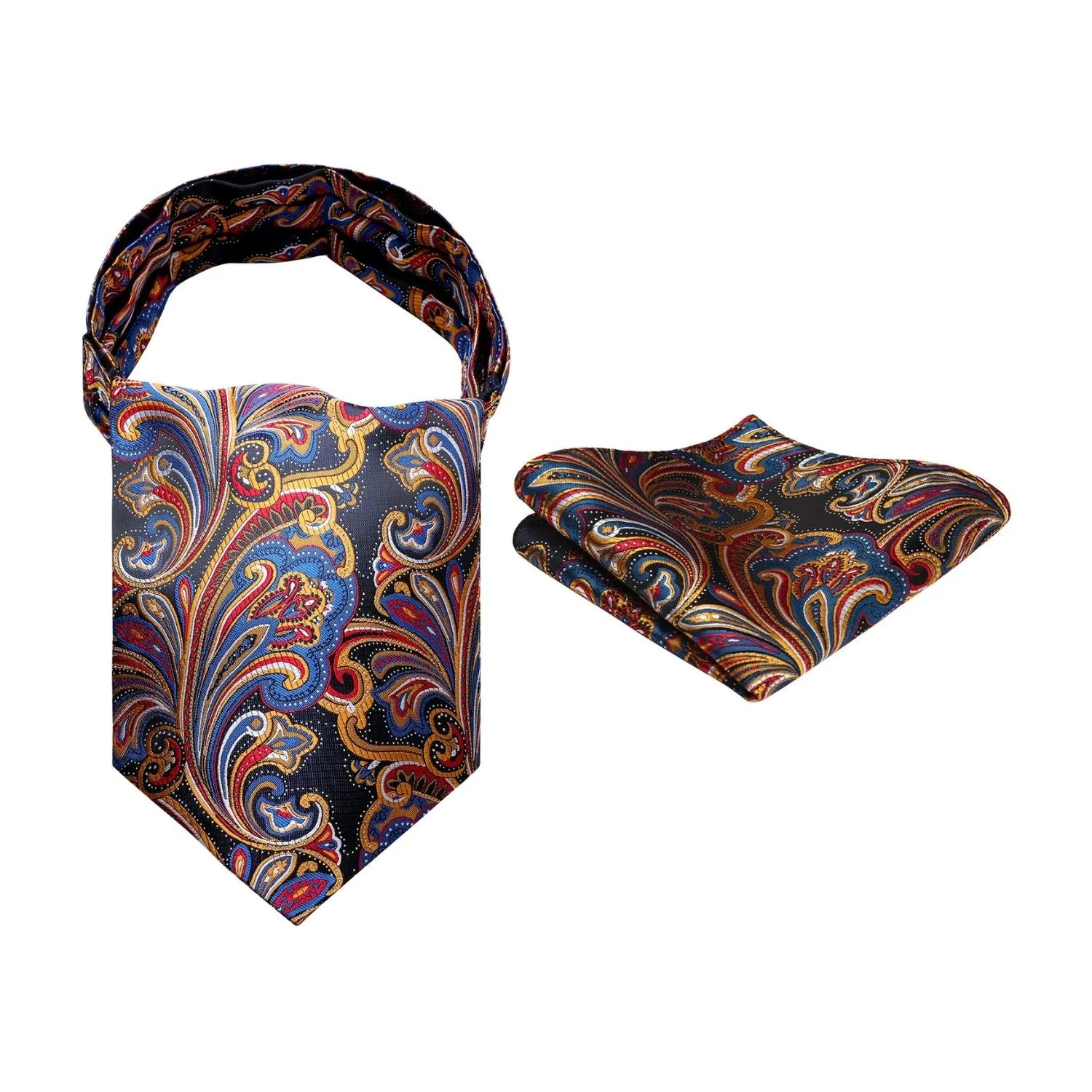 Paisley Ascot Handkerchief Set - A-01 NOVELTY