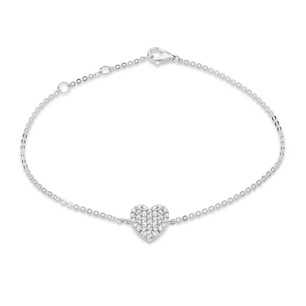 Pave Heart Bracelet