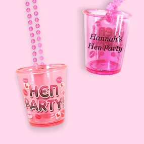 Personalised Hen Party Shot Glass