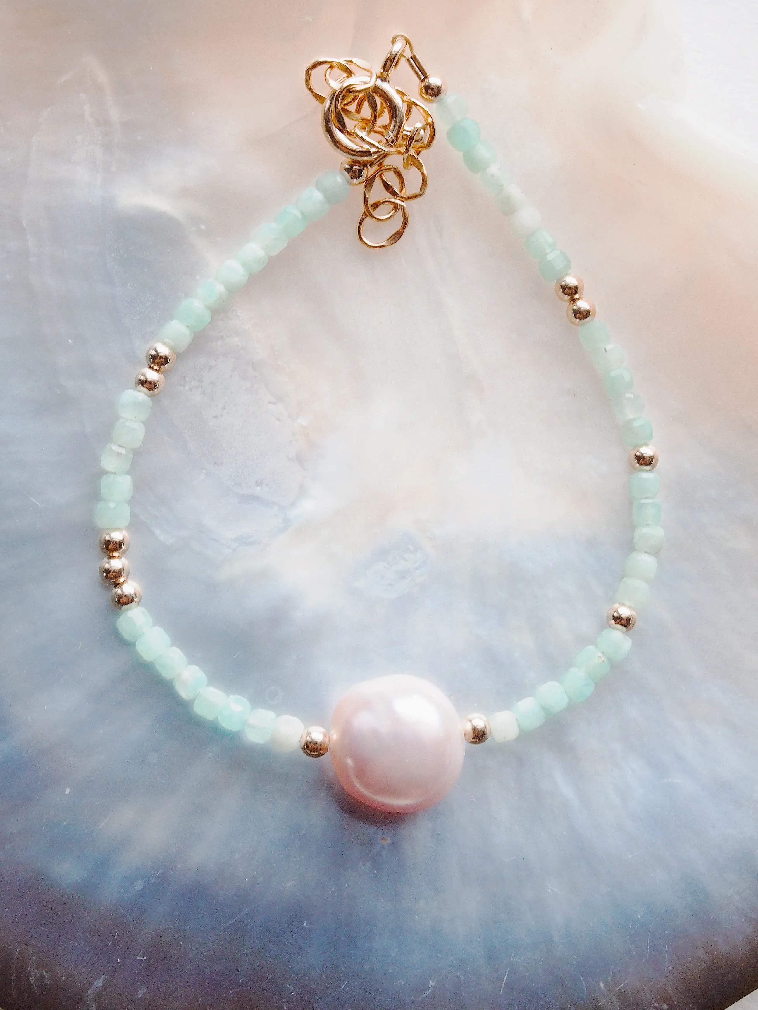 Pink Pearl and Gemstone Bracelet -  Akala