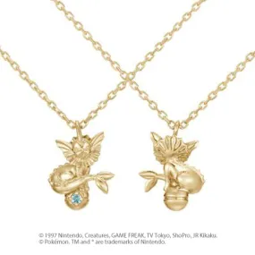 [Pokémon]Vaporeon & Pokéball necklace K18 yellow gold