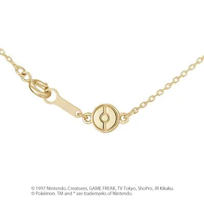 [Pokémon]Vaporeon & Pokéball necklace K18 yellow gold