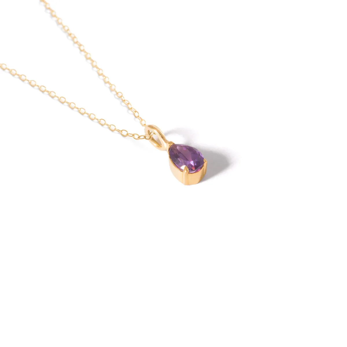 Purple Teardrop Necklace