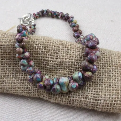 Purple Turquoise  Necklace Graduating Turquoise  Bead Necklace