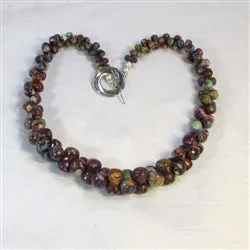 Purple Turquoise  Necklace Graduating Turquoise  Bead Necklace