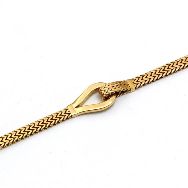 Real Gold Unisex Belt Chain Bracelet with Box Clasp Lock (17 cm) - Model 0268 BR1696