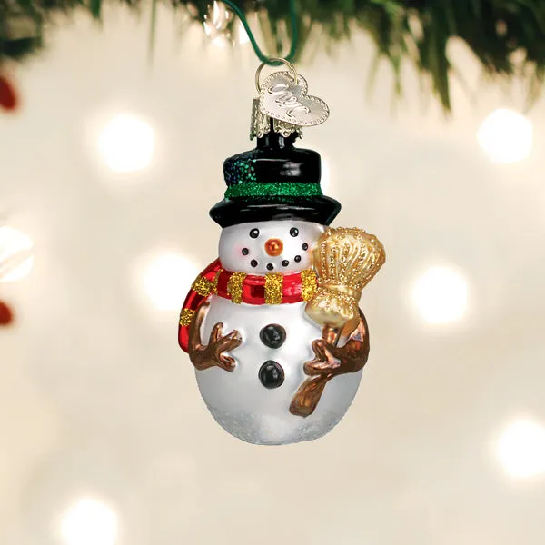 Red Scarf Miniature Mr. Snowy Ornament