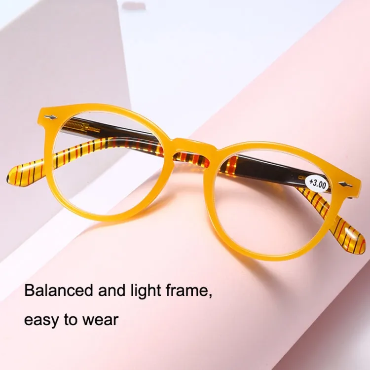 Retro Flexible Durable Portability HD Presbyopic Glasses  350(Beanflower)