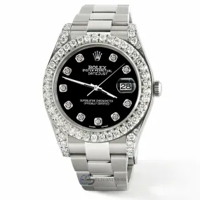 Rolex Datejust 41 126300 4.4CT Diamond Bezel/Lugs/Black Dial TFJ-142508748