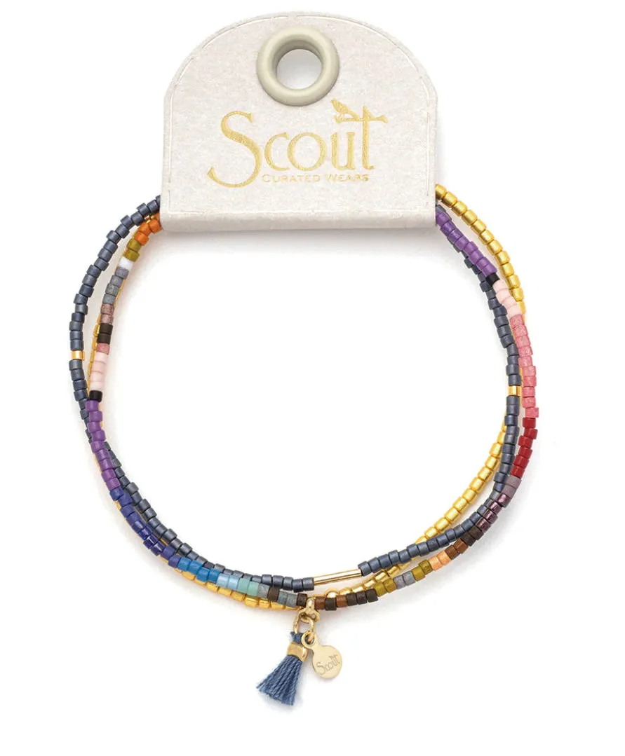 Scout Chromacolor Miyuki Bracelet Trio - Dark Multi/Gold