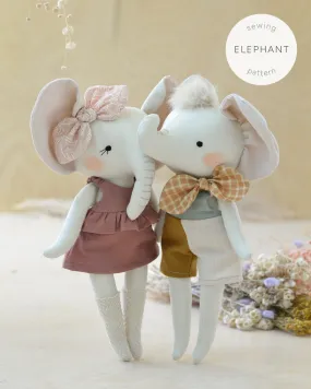 Sewing Pattern - elephant doll