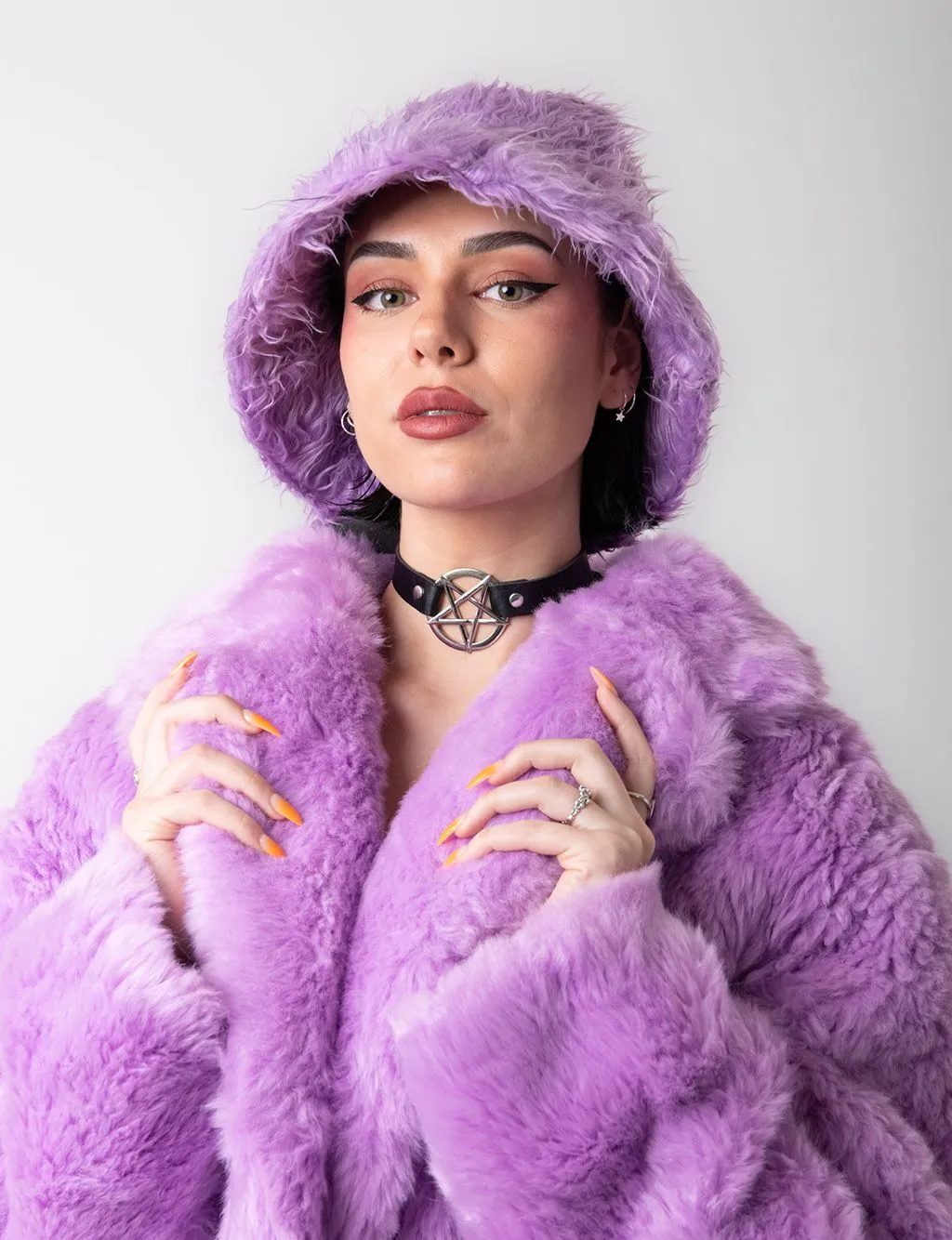 SHAGGY FUZZY HAT - PURPLE