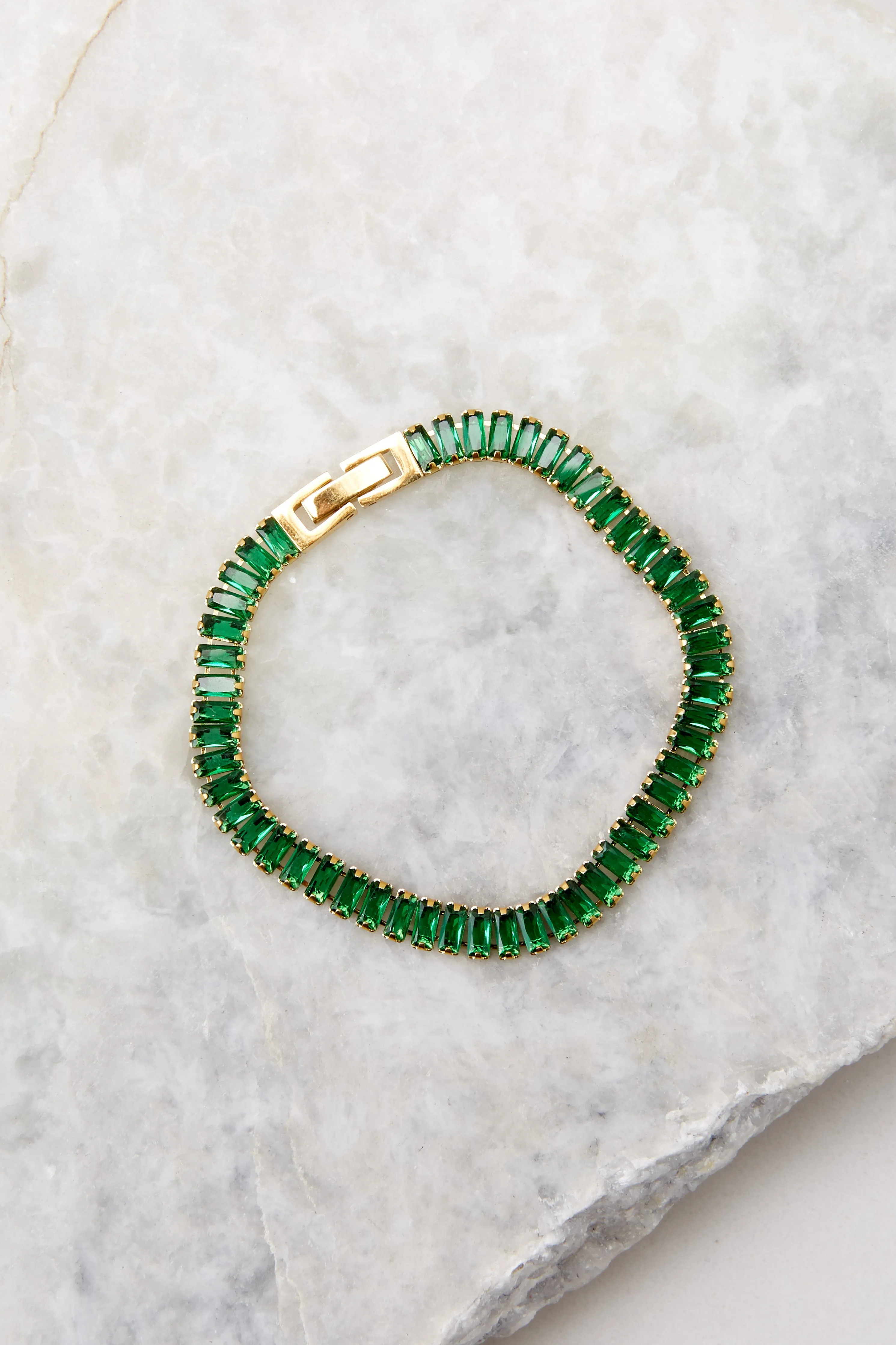 Shayna Emerald Baguette Bracelet