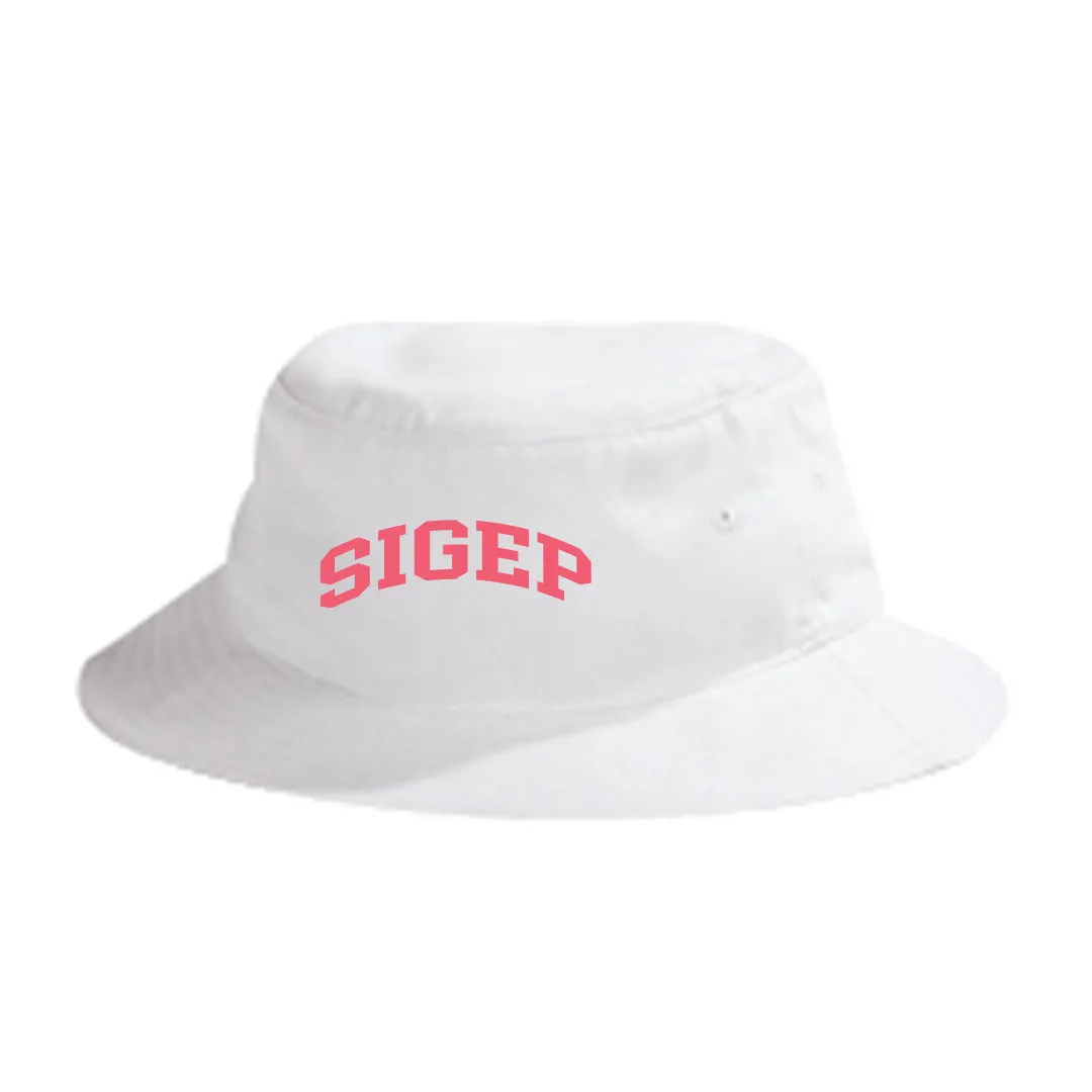 SigEp Beach Day White bucket hat