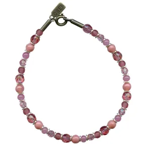 SILVER BRIGHTS LIGHT ROSE BRACELET