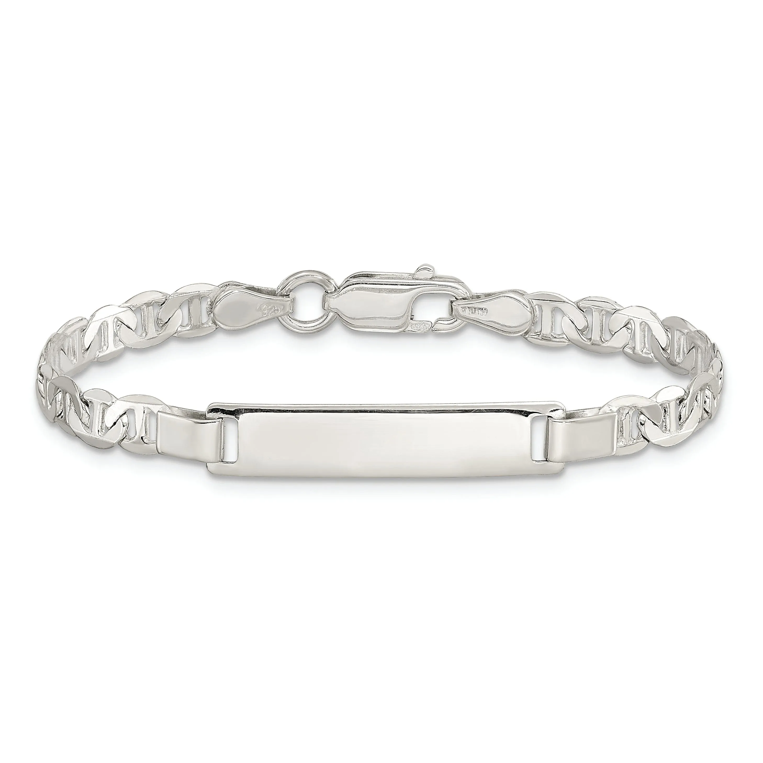 Silver Childrens ID Anchor Link Bracelet