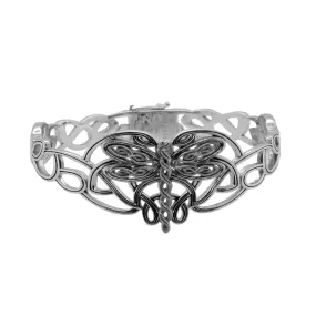 Silver Dragonfly Bangle