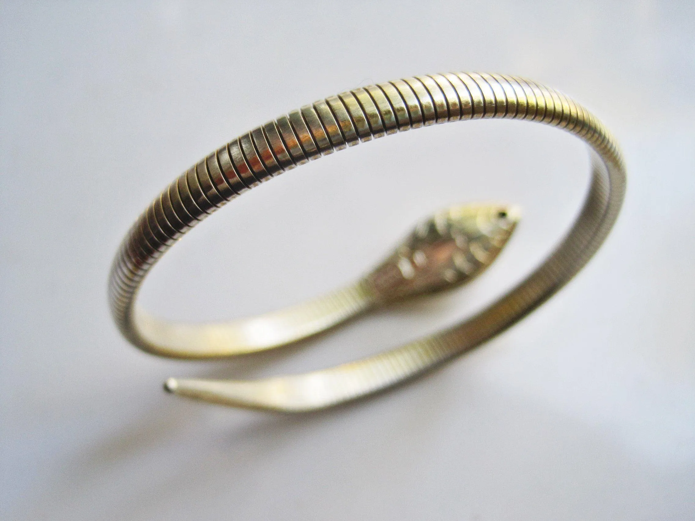 Single Coil Sterling  Silver Forstner Snake Bracelet