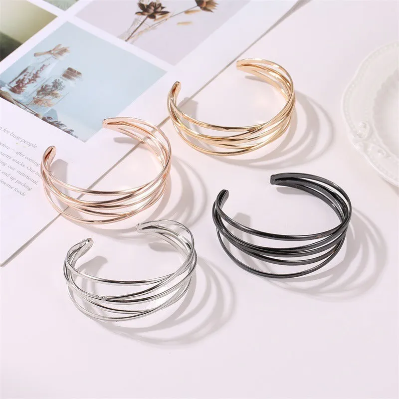 Smooth Round Multi-level Bracelet