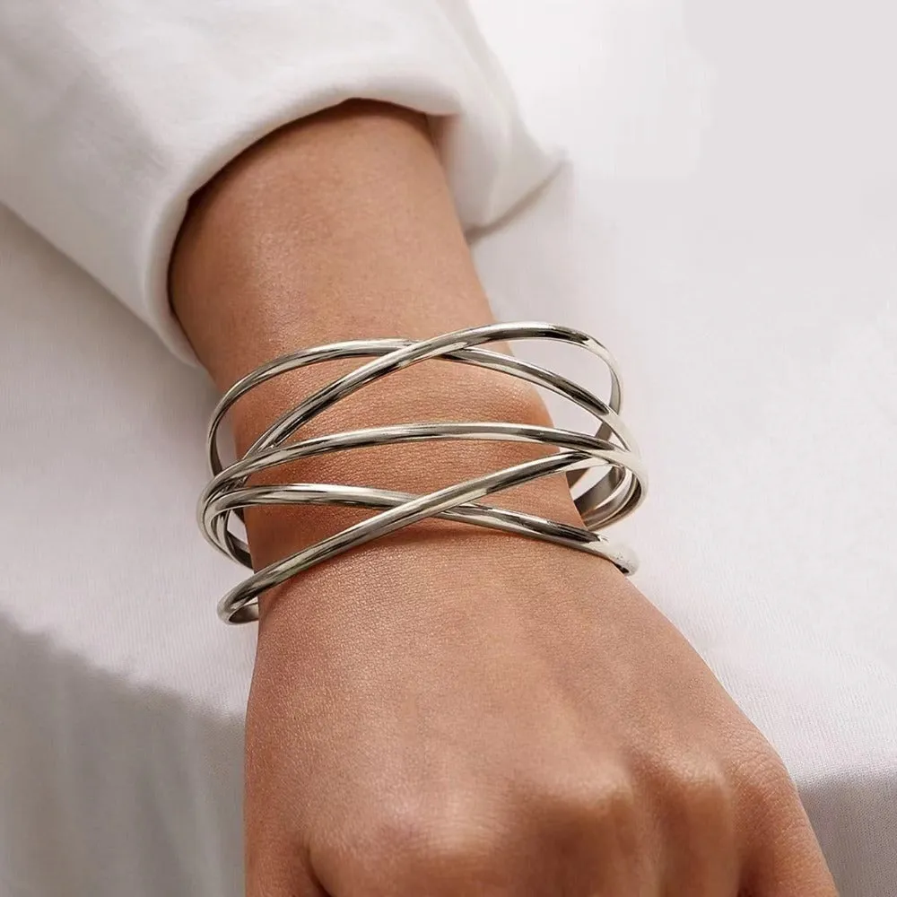 Smooth Round Multi-level Bracelet