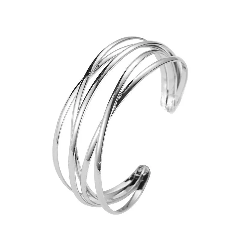 Smooth Round Multi-level Bracelet