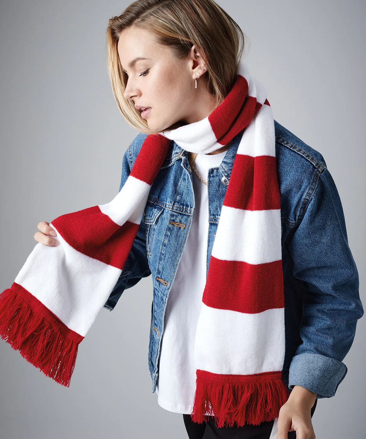 Stadium scarf | Bright Royal/White