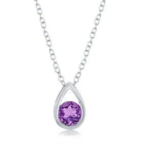 Sterling Silver Amethyst Necklace (95251)