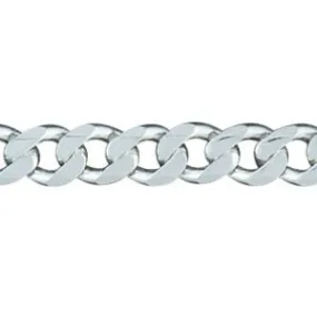 Sterling Silver Medium Heavy Curb 8" Bracelet