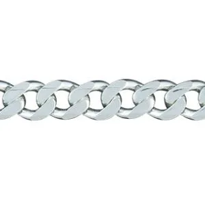 Sterling Silver Medium Heavy Curb 8" Bracelet